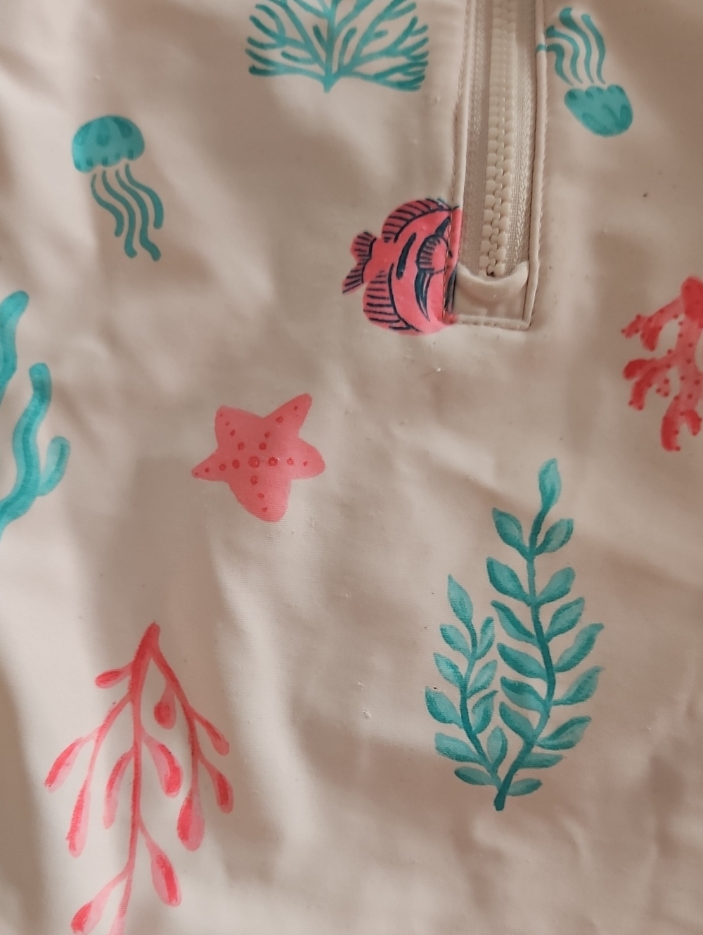 Carter's Girls Pink Floral & Seashell Two-Piece and Rashguard Swimsuits - Picture 8 of 9